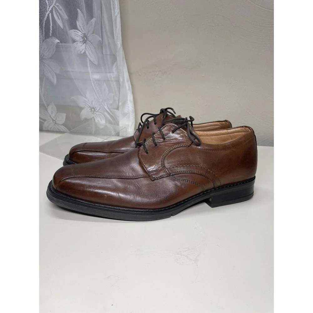 KLONDIKE Mens Eur 45 Brown Leather Shoes Oxfotd Dress Lece-up #96264 ( US 11)